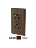Leviton GFTR2-HG - 20A - 125 V - NEMA 5-20R - SmartlockPro Slim Self-Test GFCI Receptacle - Extra-Heavy Duty Hospital Grade - Tamper-Resistant - 20 Amp Feed-Through - Brown